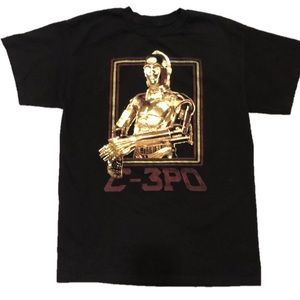NWOT black Gold Foil C-3PO Tee Medium